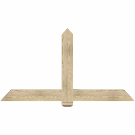 Ekena Millwork Eugene Rough Sawn Timber Gable Bracket, Douglas Fir, 72"W x 39"H x 6"D x 6"F, 13/12 Pitch GBW072X39X0606EUG00RDF